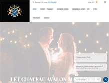Tablet Screenshot of chateauavalonhotel.com